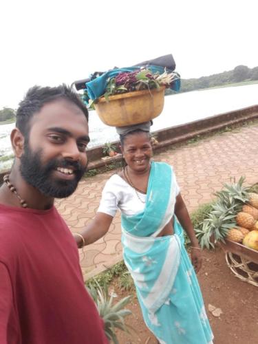 Going Local - Villge Youth & Tribal Woman selling their organically grown vegetables & fruits in Curtorim