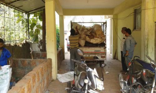 Loading & transportation of dry waste - Garbage Management initiative at Curtorim