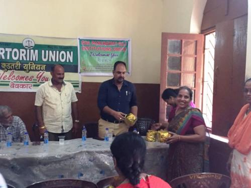 Prize distribution for Gram Swaraj Abhiyan activities held at VP Hall Curtorim in partnership with VP Curtorim & ZP South Goa