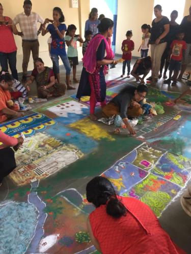 Rangoli Village Map Competition of an Ideal Village Org. by Goa PRIs Union with the 5P's theme for sustainable development